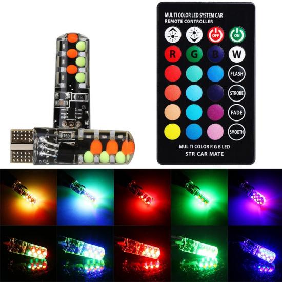 T10 RGB KUMANDALI LED - RGB RENKLİ T10 LED